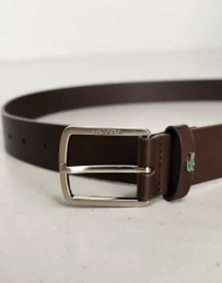 Belts*Lacoste Logo Belt In Brown