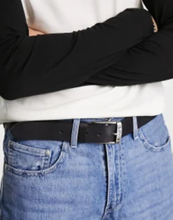 Belts*Levi's New Duncan Leather Belt In Black