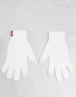 Gloves*Levi's Touch Screen Gloves In Cream