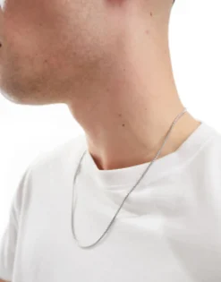 Gifts*LOST SOULS Stainless Steel Thin Box Chain In Silver