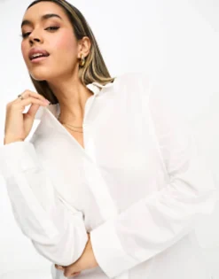 Shirts*Mango Oversized Shirt In White