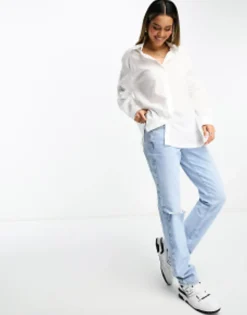 Shirts*Mango Oversized Shirt In White
