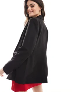 Suits & Tailoring*Miss Selfridge Oversized Double Breasted Blazer In Black