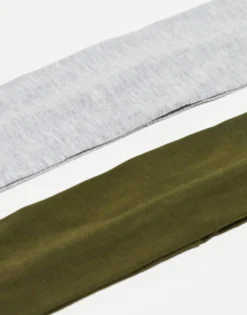 Hair Accessories*Monki 2 Pack Headbands In Grey Melange And Khaki Green Multi