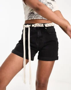 Belts*Monki Classic Cotton Macrame Rope Belt In Off White