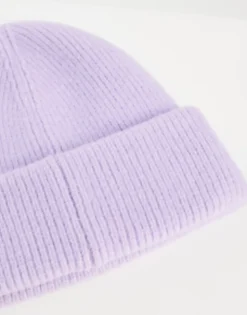 Beanies*Monki Ribbed Beanie Hat In Lilac