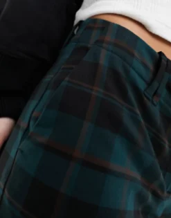 Trousers & Leggings*Monki Tailored Trousers In Green And Black Check Green Black Check