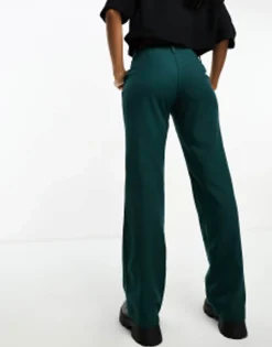 Trousers & Leggings*Monki Tailored Trousers In Dark Green