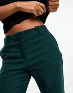 Trousers & Leggings*Monki Tailored Trousers In Dark Green