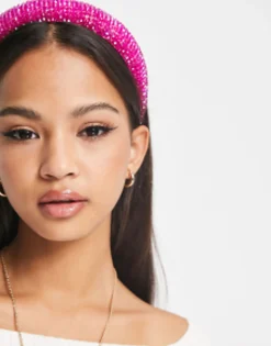 Hair Accessories*My Accessories London Beaded Headband In Pink