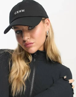 Caps*My Accessories London Grwm Cap In Black