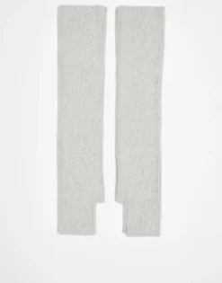 Gloves*My Accessories London Ribbed Arm Warmers In Grey