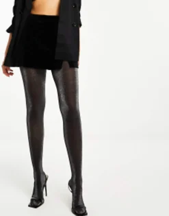 Socks & Tights*My Accessories London Shimmer Tights In Black