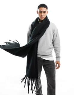 Scarves*My Accessories Man Blanket Scarf In Black