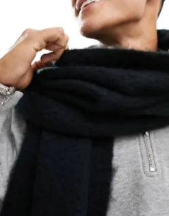 Scarves*My Accessories Man Blanket Scarf In Black