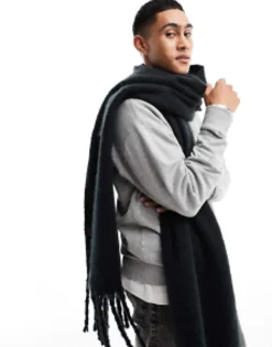 Scarves*My Accessories Man Blanket Scarf In Black