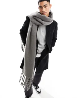 Scarves*My Accessories Man Blanket Scarf In Grey