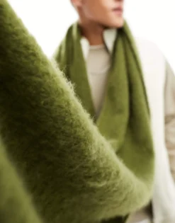 Scarves*My Accessories Man Blanket Scarf In Khaki
