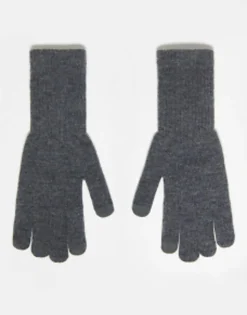 Gloves*My Accessories Man Touch Screen Knitted Gloves In Grey