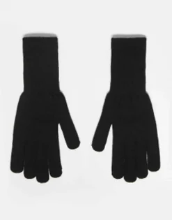 Gloves*My Accessories Man Touch Screen Knitted Gloves In Black