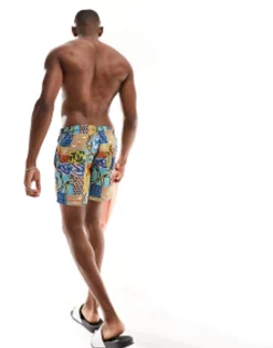 Swimwear*Napapijri Vail Woven Printed Swim Shorts In Patchwork Print Multi