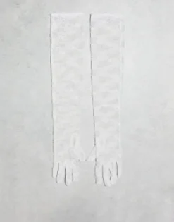 Gloves*Never Fully Dressed Bridal Lace Gloves Co-Ord In Ivory