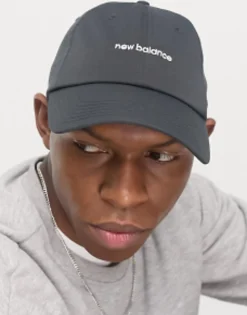 Caps*New Balance Linear Logo Cap In Charcoal