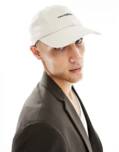 Caps*New Balance Linear Logo Cap In Oatmeal