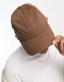 Caps*New Balance Linear Logo Cap In Brown