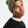 Beanies*New Balance Logo Patch Beanie In Olive Green