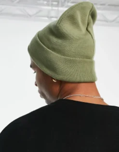Beanies*New Balance Logo Patch Beanie In Olive Green
