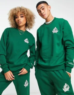 Sportswear*New Balance Members Club Lounge Set In Green- Exclusive To Asos