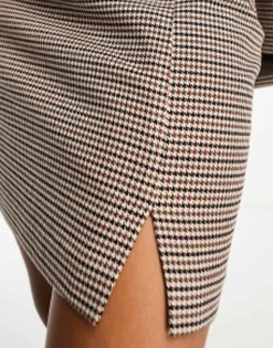 Skirts*New Look Co-Ord Mini Skirt In Heritage Check Brown