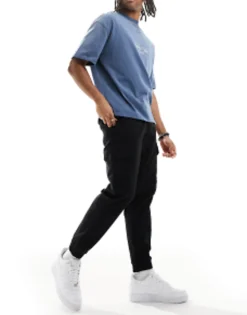 Trousers & Chinos*New Look Cuffed Cargo In Black