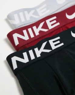 Underwear*Nike 3 Pack Dri-Fit Microfibre Trunks In Black Multi
