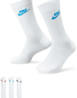 Gifts*Nike Everyday Essential 3 Pack Socks In With Coloured Logo White