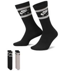 Socks & Tights*Nike Everyday Essential 2 Pack Socks In And Black Grey