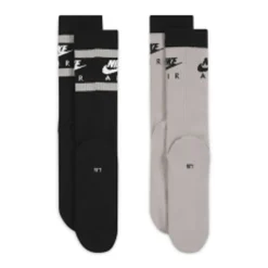 Socks & Tights*Nike Everyday Essential 2 Pack Socks In And Black Grey