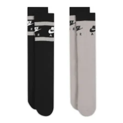 Socks & Tights*Nike Everyday Essential 2 Pack Socks In And Black Grey