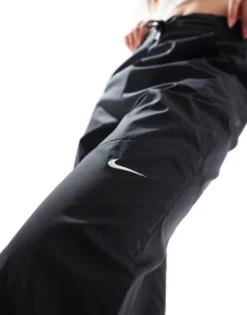 Sportswear*Nike Mini Swoosh High Rise Woven Trousers In Black