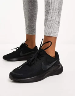 Sportswear*Nike Running Revolution 7 Trainers In Tripe Black