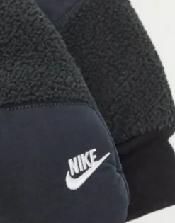 Gloves*Nike Sherpa Womens Mittens In Black