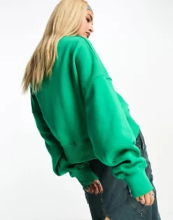 Sportswear*Nike Varsity Oversized Crop Sweatshirt In Stadium Green