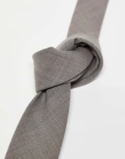 Ties*Noak Slim Tie And Pocket Square In Houndstooth Brown