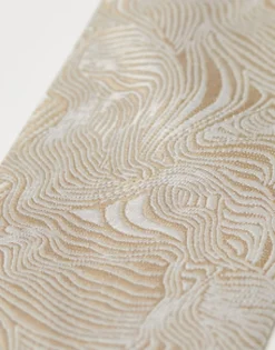 Ties*Noak Slim Tie In Swirl Jacquard Gold