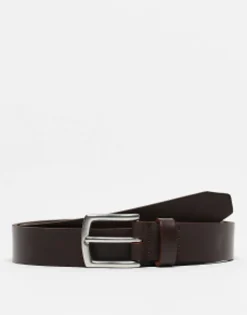 Belts*Only & Sons Leather Belt In Brown Brown Stone