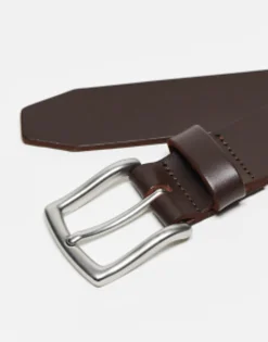 Belts*Only & Sons Leather Belt In Brown Brown Stone