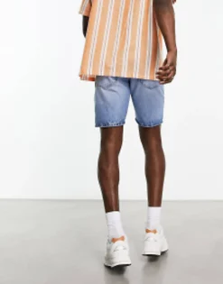Shorts*Only & Sons Loose Fit Denim Shorts In Light Wash Light Blue Denim