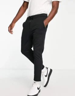 Trousers & Chinos*Only & Sons Tapered Smart Trouser In Black