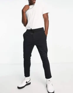Trousers & Chinos*Only & Sons Tapered Smart Trouser In Black